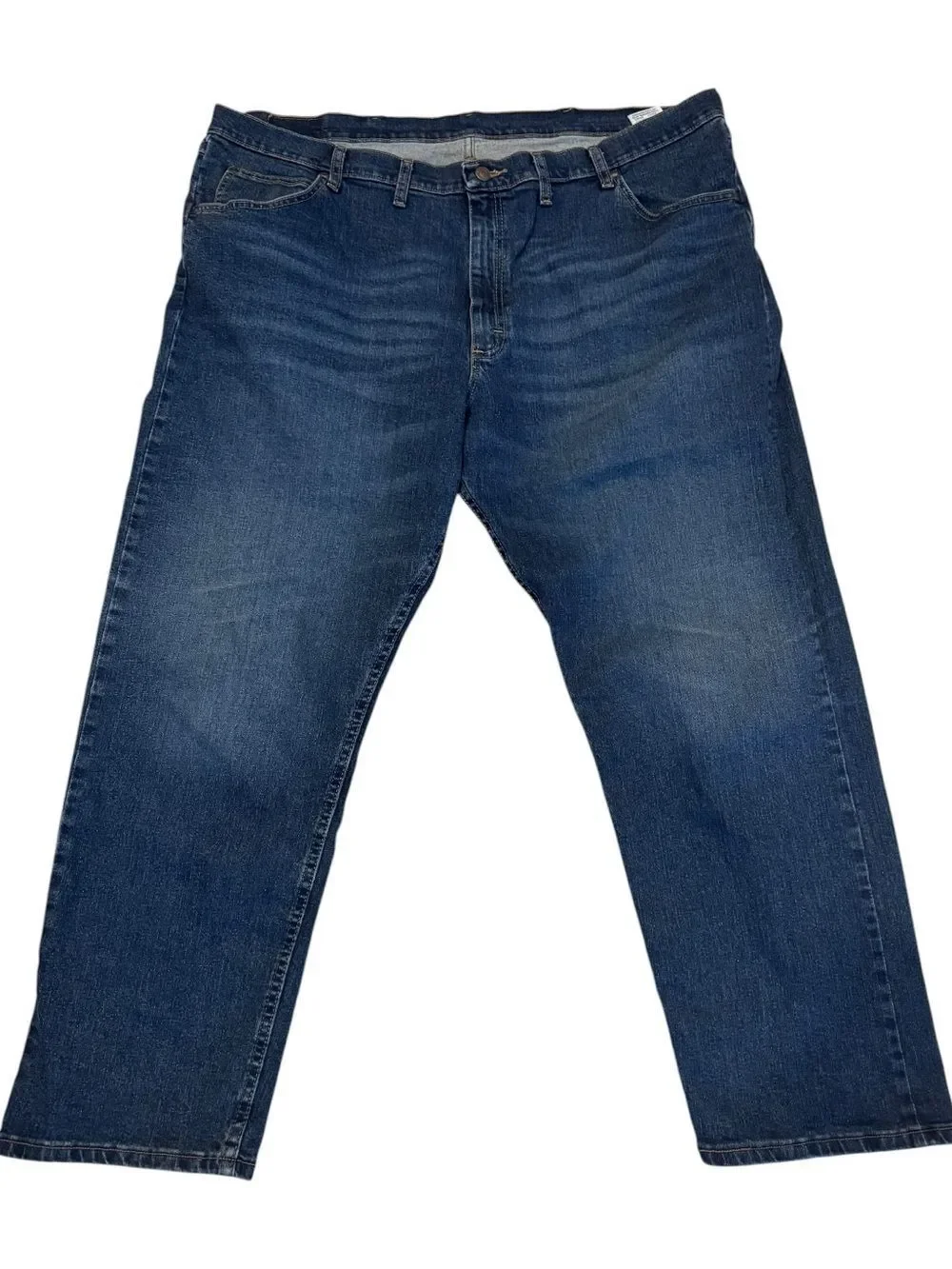 Wrangler Relaxed Fit Jeans Mens 46x30 Blue Denim Straight Leg Big & Tall